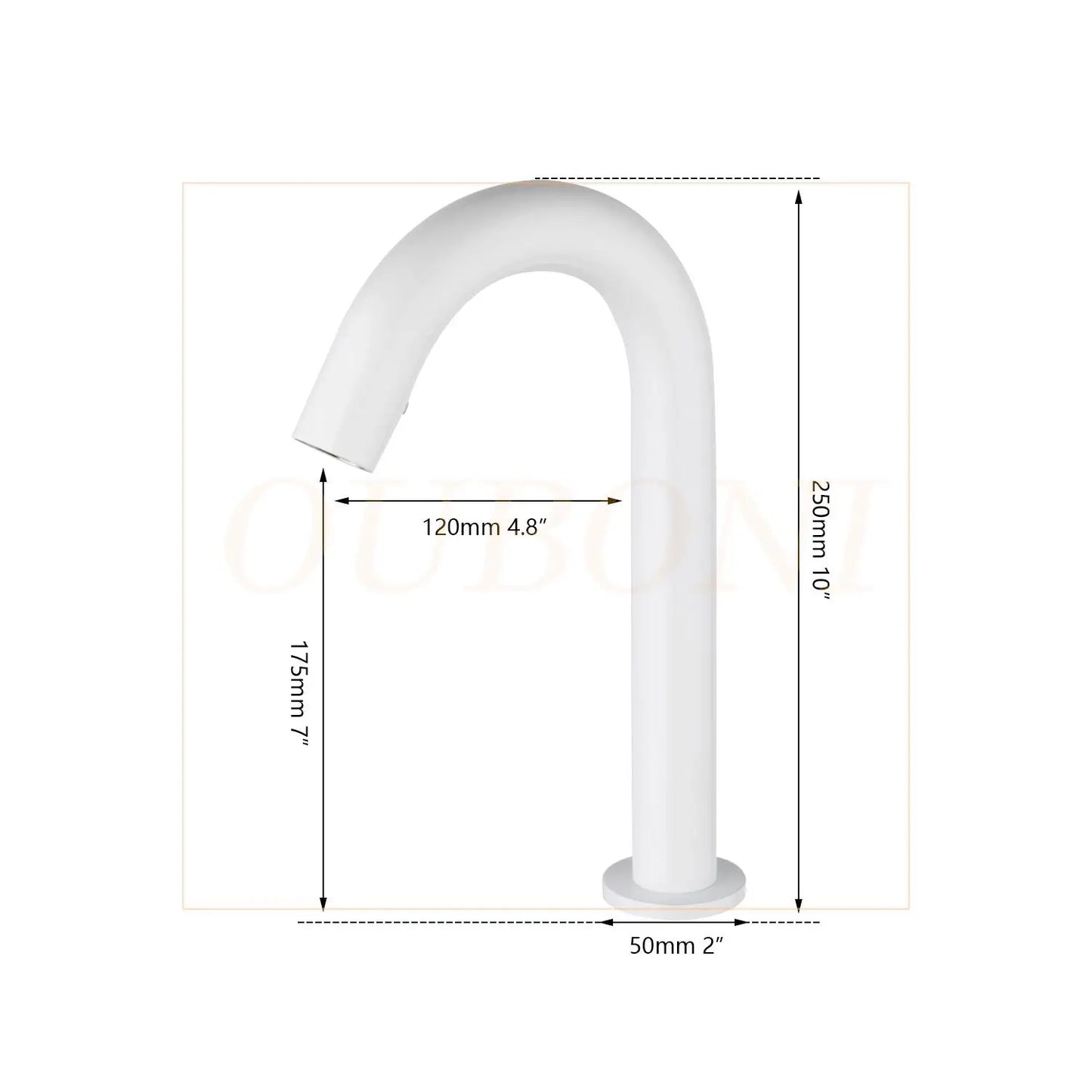 صنبور حمام DecorBites™‎ بمستشعر أوتوماتيكي، مصنوع من النحاس الصلب، موفر للمياه، يعمل بدون لمس