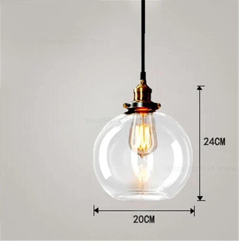 DecorBites™ Glass Ball Pendant Lights for Modern Dining Room, Kitchen, and Living Room