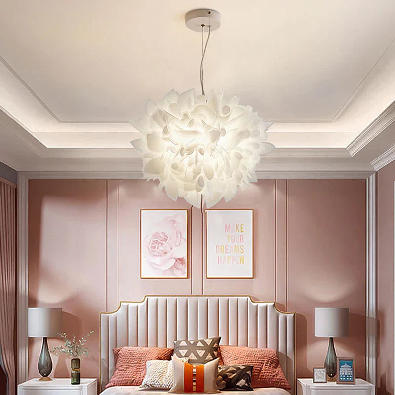 DecorBites™ LED Petal Ceiling Chandelier for Living Room, Dimmable Round Bedroom Lamp