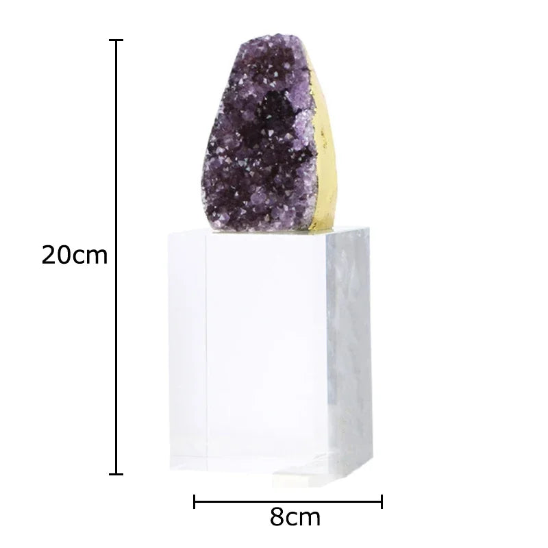 DecorBites™ Amethyst Crystal Base Desk Ornament for Room Aesthetics
