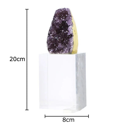 DecorBites™ Amethyst Crystal Base Desk Ornament for Room Aesthetics