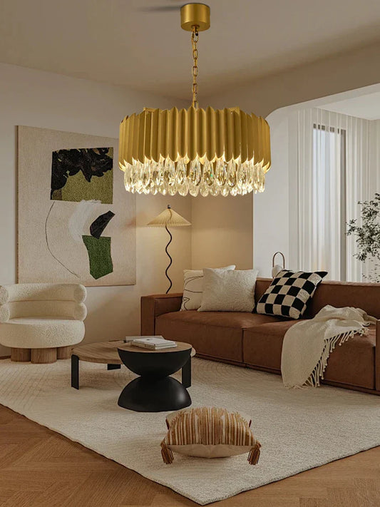 DecorBites™ Crystal Water Droplet Pendant Lights, Dimmable Luxury LED Dining Room Fixture