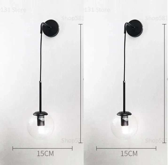 DecorBites™ Glass Ball Wall Lamp - Nordic Retro LED Lighting Fixture