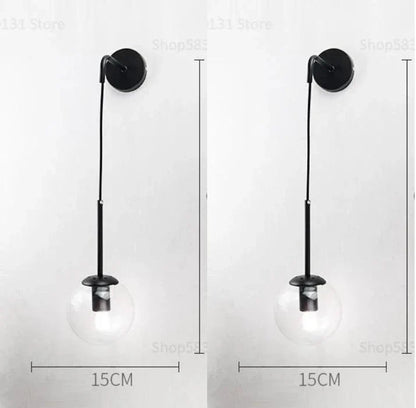 DecorBites™ Glass Ball Wall Lamp - Nordic Retro LED Lighting Fixture