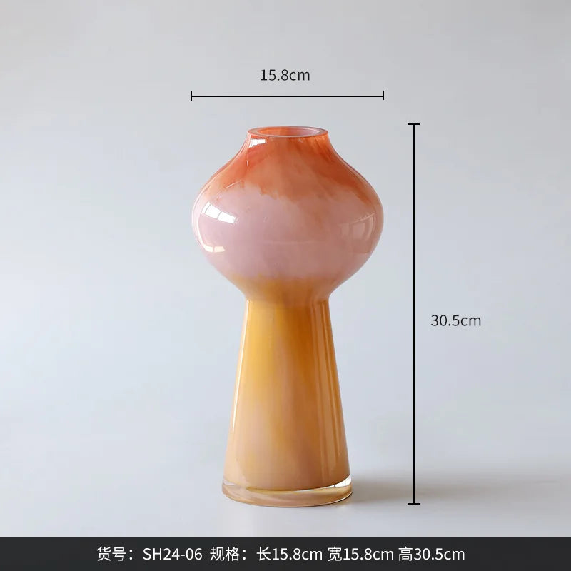 DecorBites™ Gradient Glass Vase Gourd Hydroponic Flower Arrangement Terrarium Bouquet Holder