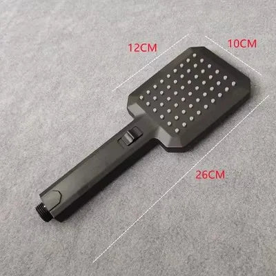 Cabezal de ducha de mano DecorBites™ negro de alta presión para ahorrar agua y simular una lluvia en el baño