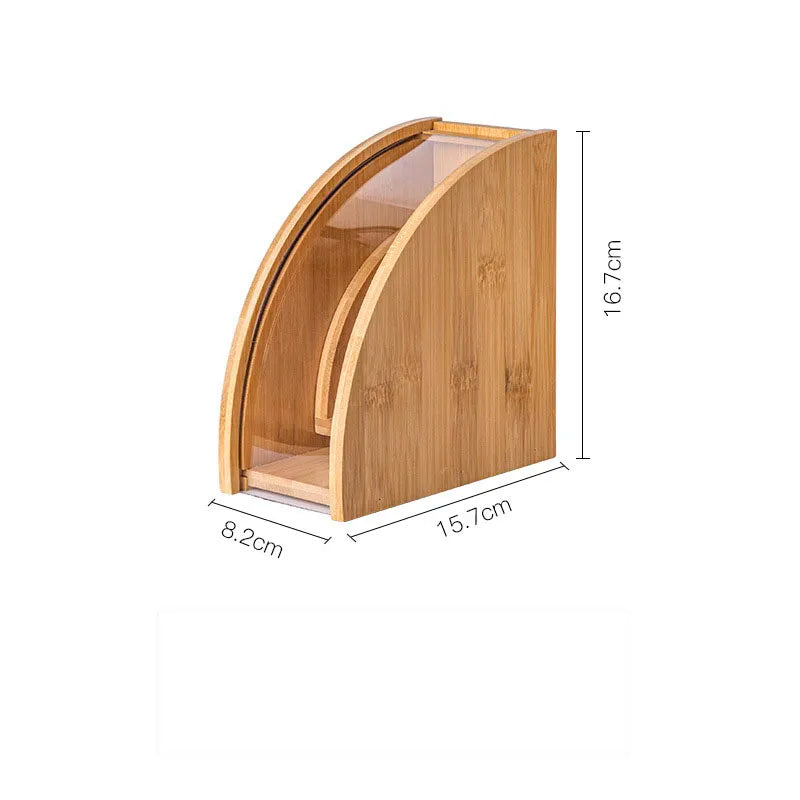 Decorbites™ Bambus-Kaffeefilter-Halter: Kapazität für 100 Stück mit staubdichtem Deckel
