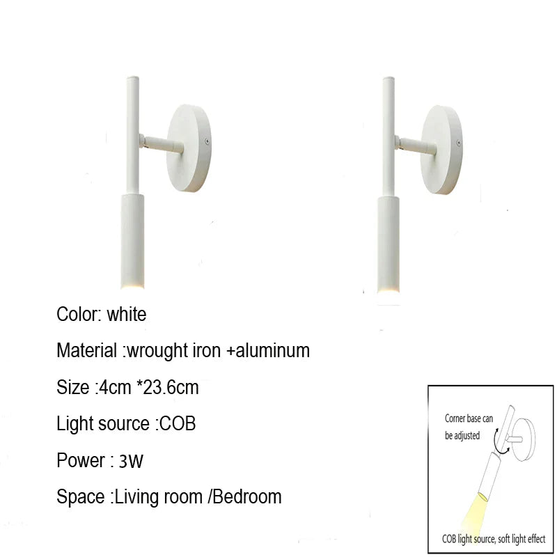 DecorBites™ LED Wall Lamp Night Light for Bedroom Bedside Reading Living Room Decor