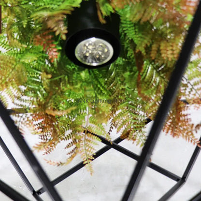 DecorBites™ Industrial Greenery Chandelier for Bars and Cafes