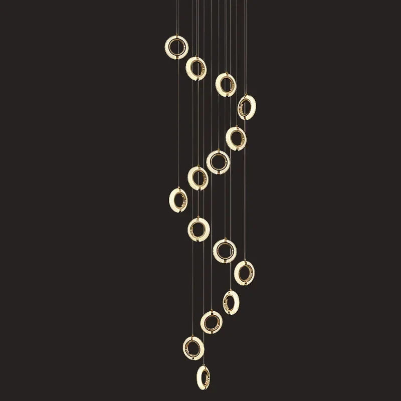 DecorBites™ Crystal Gold LED Chandelier Modern Luxury Ceiling Lamp