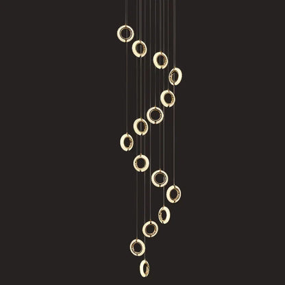 DecorBites™ Crystal Gold LED Chandelier Modern Luxury Ceiling Lamp