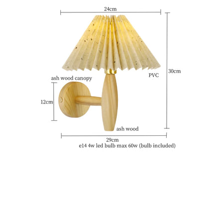 Decorbites™ Luz de pared LED de PVC caqui | Decoración de sala de estar estilo loft | Diseño de madera de nogal vintage