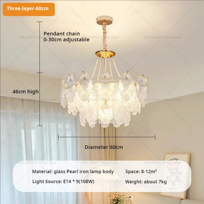 DecorBites™ Crystal Chandelier: Luxury Living Room Lighting for Elegant Home Decor