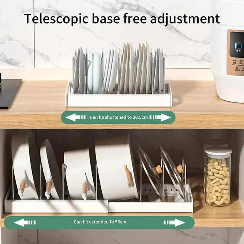 Organizador de Cocina Decorbites™: Estante de Almacenamiento Expandible para Gabinetes con Cajón y Ranura para Tabla de Cortar