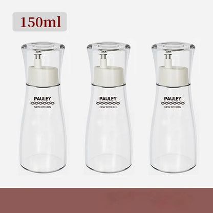 DecorBites™ Glass Seasoning Bottle Set for Cooking: Oil, Vinegar, Soy Sauce, Barbecue Spray