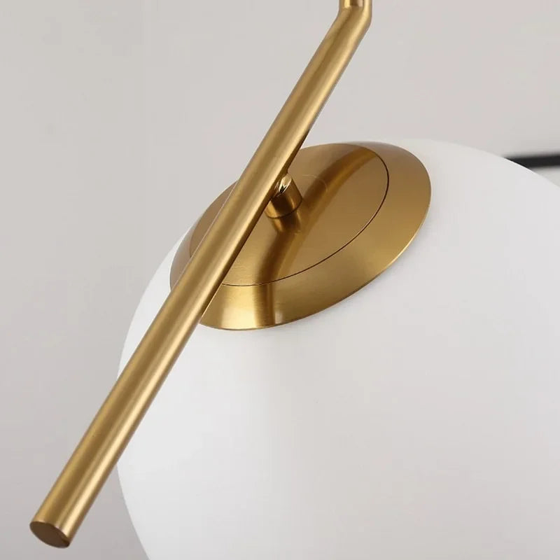 DecorBites™ Glass Ball Pendant Light Fixture Iron Luminaire Chandelier