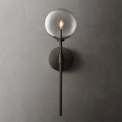 DecorBites™ Clear Glass Ball Long Wall Sconce - Retro Style for Living Room, Bedroom, Kitchen