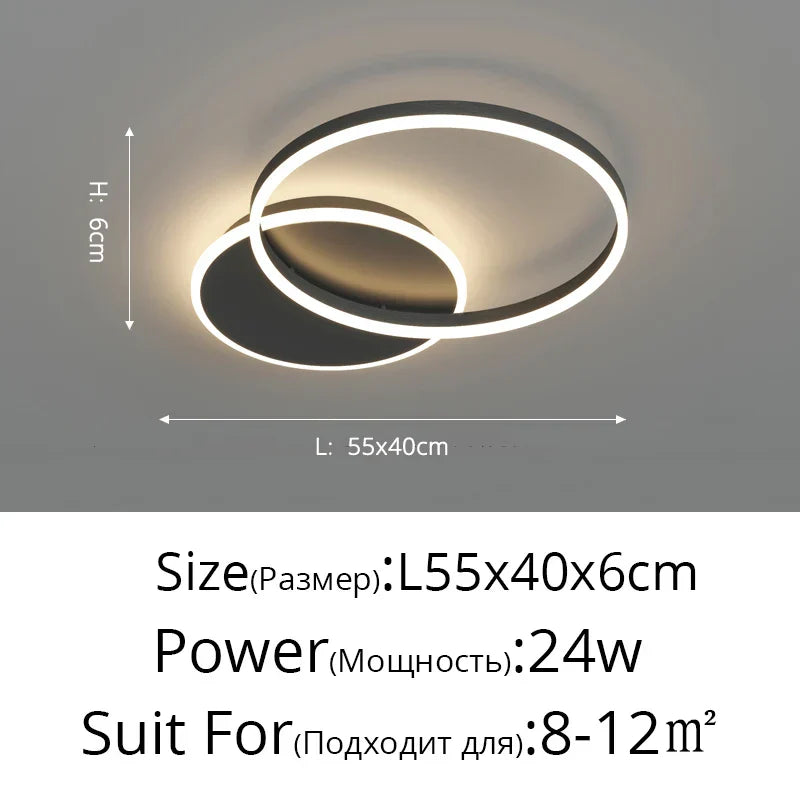 Decorbites™ LED Kronleuchter: Moderne Lampen für Wohnzimmer, Arbeitszimmer und Schlafzimmer, runde Ring-Foyerkronleuchter Luminaire