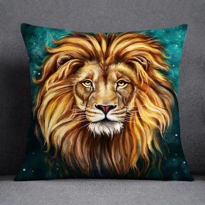 غطاء وسادة ديكوري بنقشة حيوانات من DecorBites™ مقاس 45×45 سم - تصميم عصري للمنزل والسيارة