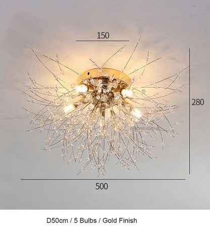 DecorBites™ Dandelion Chandelier LED Pendant Lamp for Dining Room, Bedroom, Shops