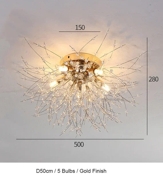 DecorBites™ Dandelion Chandelier LED Pendant Lamp for Dining Room Bedroom Shops
