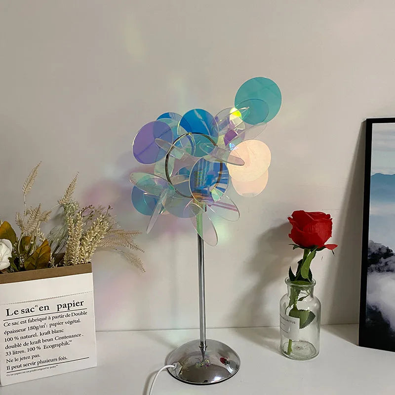 مصباح إسقاط أكريليك أورورا من ديكوربايتس™: إضاءة ليلية رومانسية بجانب السرير للفتيات، هدية اصنعيها بنفسك