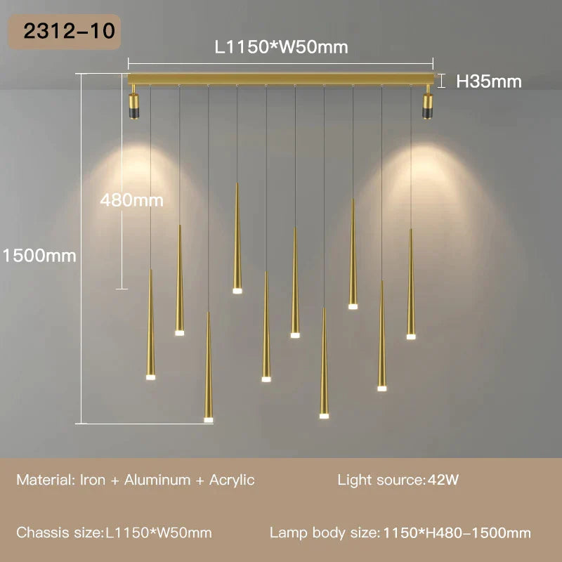 DecorBites™ LED Staircase Chandeliers: Modern Luxury for Living Room, Hall, Villa.