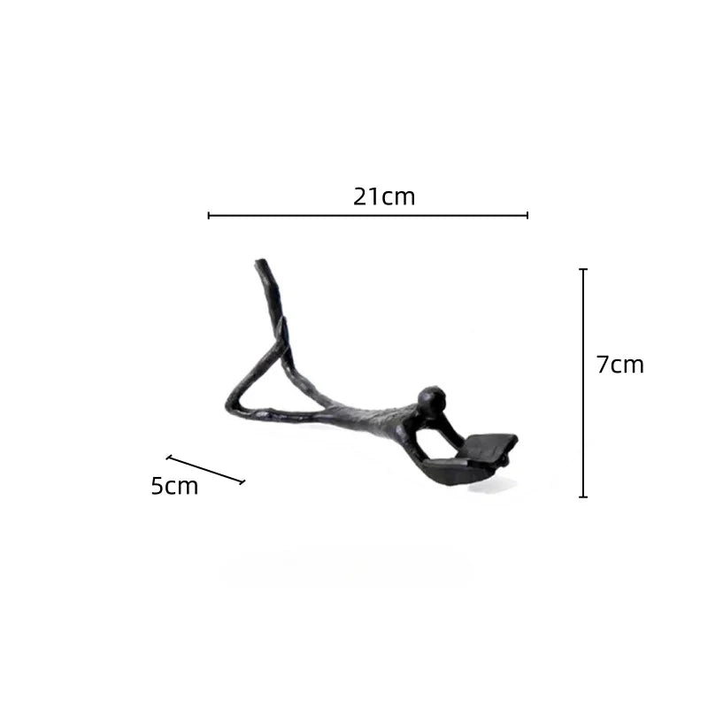 DecorBites™ Golden Readers Character Sculpture for Home Decoration