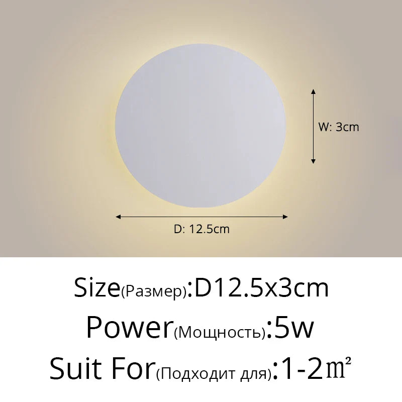 DecorBites™ LED Round Touch Wall Lamps for Bedroom & Aisle Decor