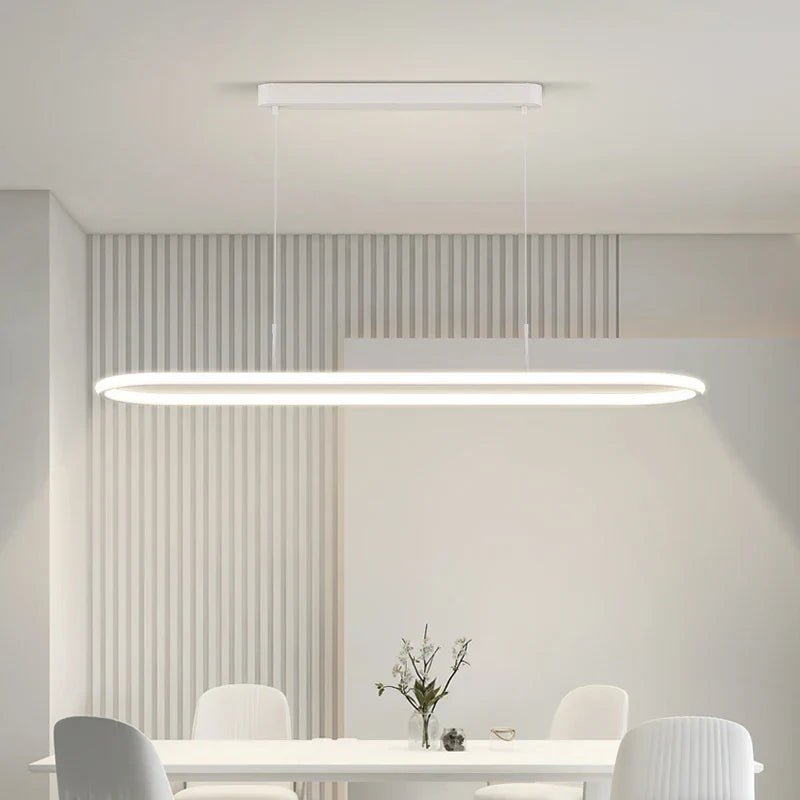 DecorBites™ LED Pendant Light for Dining Table Kitchen Home Decoration Indo Lighting Lustre White Black Fixture Hanging Lamp