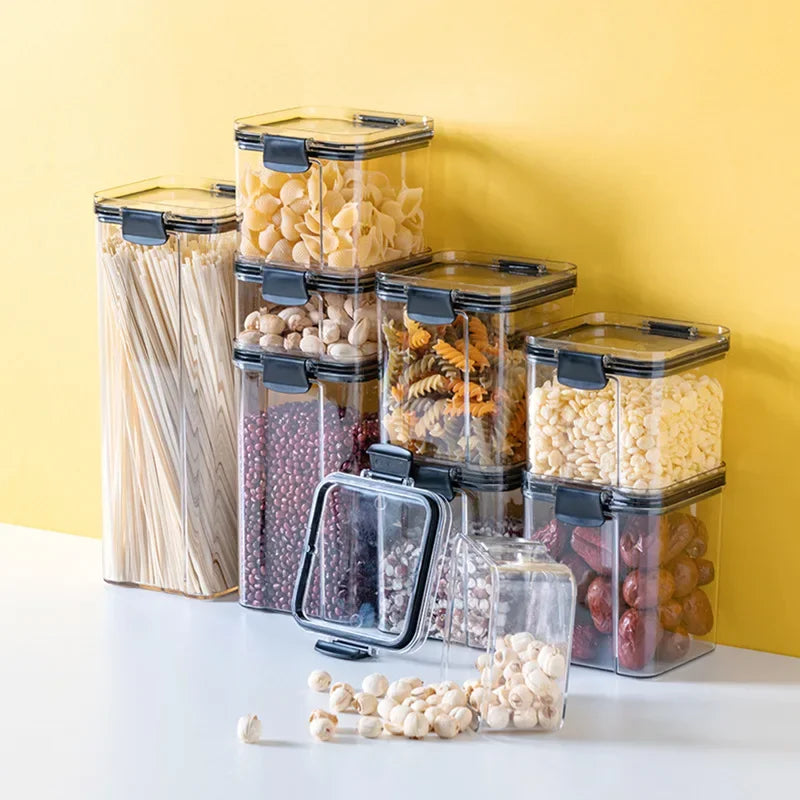 DecorBites™ Kitchen Storage Food Container Cereal Organizer Breadbasket Plastic Order