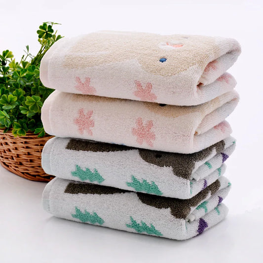 DecorBites™ Kids Cartoon Face Terry Towel - 100% Organic Cotton - High Quality