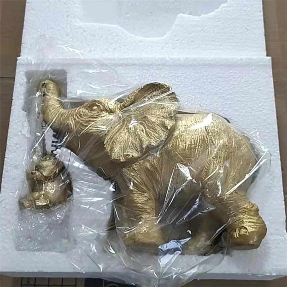 Gold Silver Elephant Statue