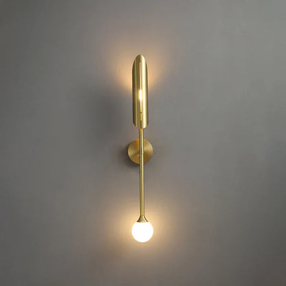 Lámpara de pared DecorBites™ de metal dorado: Lámpara de noche de estilo nórdico para dormitorio o sala de estar moderna