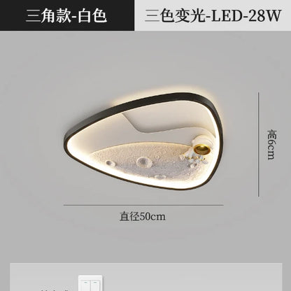 Lámpara de techo acrílica DecorBites™ Astronauta Luna: Iluminación moderna para el hogar, la oficina y la cafetería