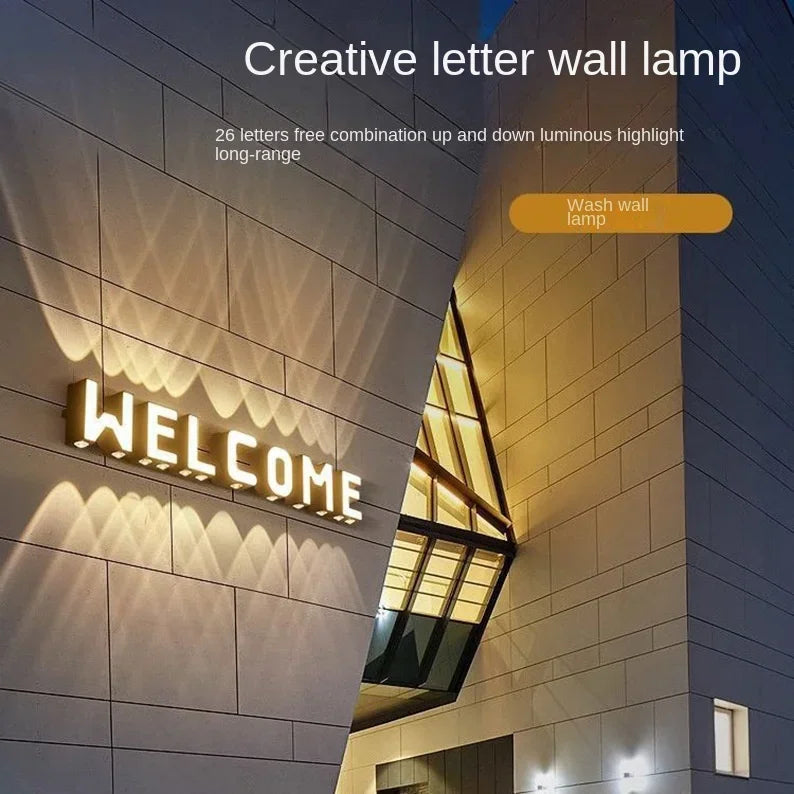 DecorBites™ LED Up Down Digital Wall Light for Shop Store Porch Advertising