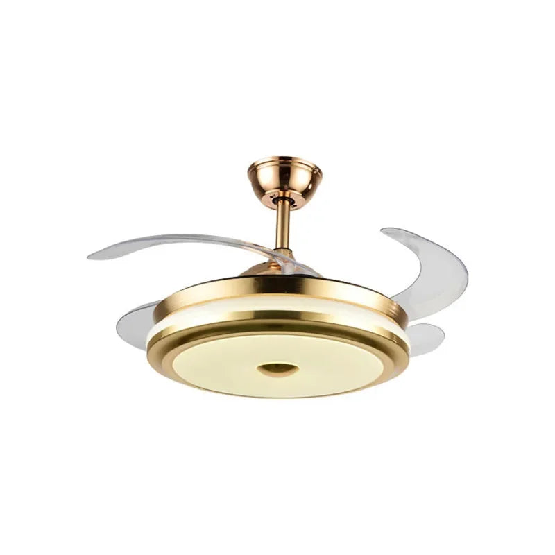 مروحة سقف LED ذكية من DecorBites™ مقاس 42 بوصة مزودة بشفرات قابلة للسحب وجهاز تحكم عن بعد