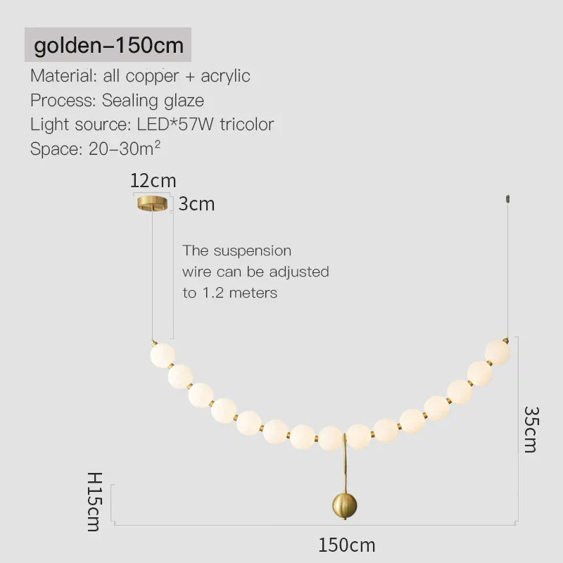 DecorBites™ Brass Full Copper Modern Chandelier Light Fixture for Stylish Living Spaces