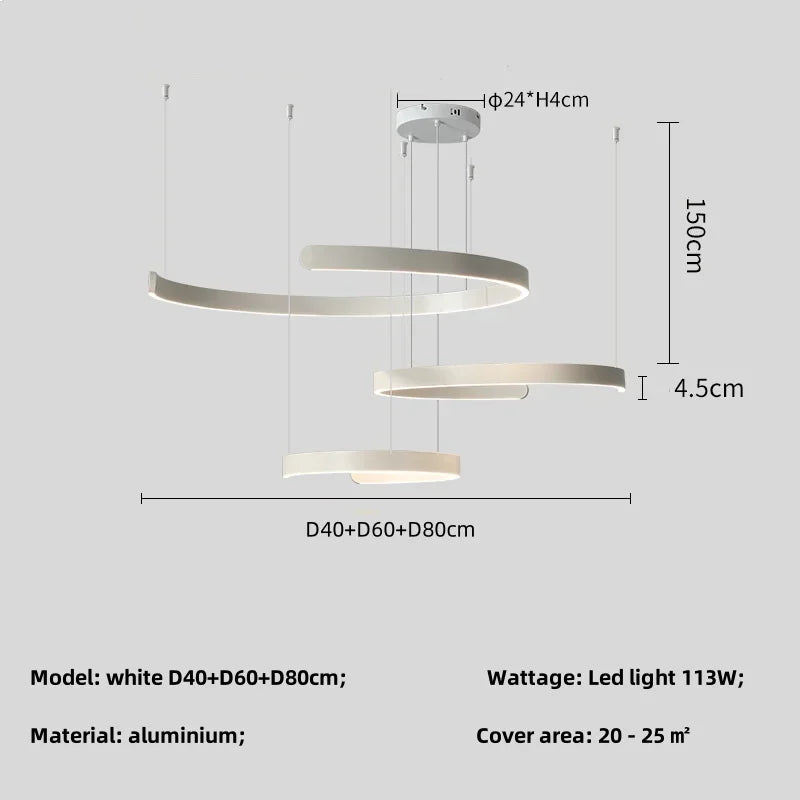 Lámpara colgante tipo araña LED negra DecorBites™ para vestíbulo, escaleras o bar; lámpara colgante minimalista para interiores.