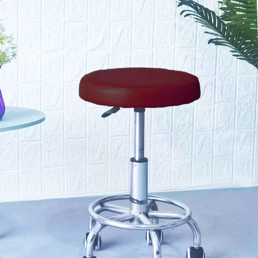 Decobites Waterproof Pu Stool Cover: Elastic Round Chair Case for Home Bar, Seat Protector