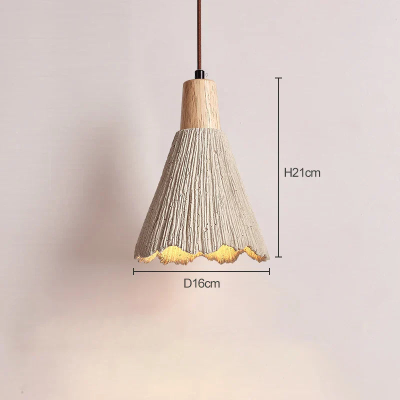 DecorBites™ LED Cement Pendant Lamp Creamy Style Wabi-sabi E27