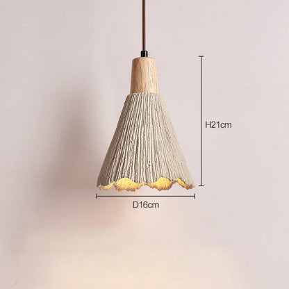 DecorBites™ LED Cement Pendant Lamp Creamy Style Wabi-sabi E27