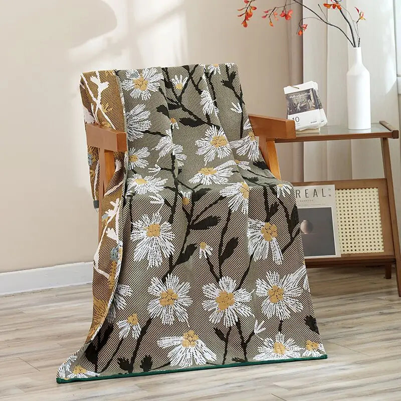 منشفة حمام قطط ديكوربايتس™ - قطن ١٠٠٪، شاش رباعي الطبقات، ٧٥ × ١٦٠ سم - عالية الجودة للبالغين