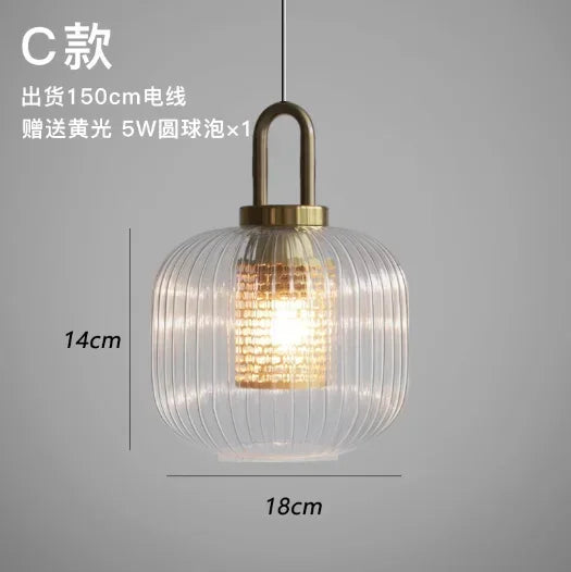 DecorBites™ Clear Glass Pendant Lamp: Modern Designer Lighting for Bar, Restaurant, Bedroom, Aisle & more