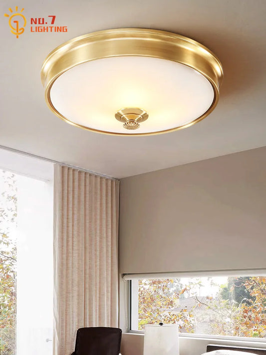 DecorBites™ Gold Lustre Copper Ceiling Lamp LED E14 Minimalist Modern Light Fixtures