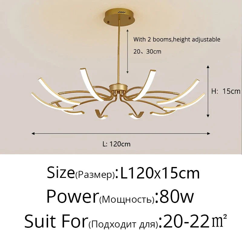DecorBites™ LED Chandeliers for Modern Living Room Bedroom Study Kitchen Lighting