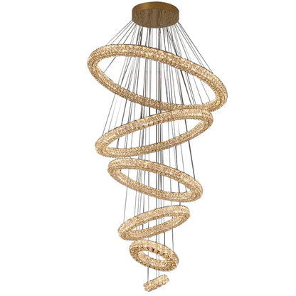 DecorBites™ Crystal Ring Chandelier - Color Changing LED Modern Luxury Hanging Lamp