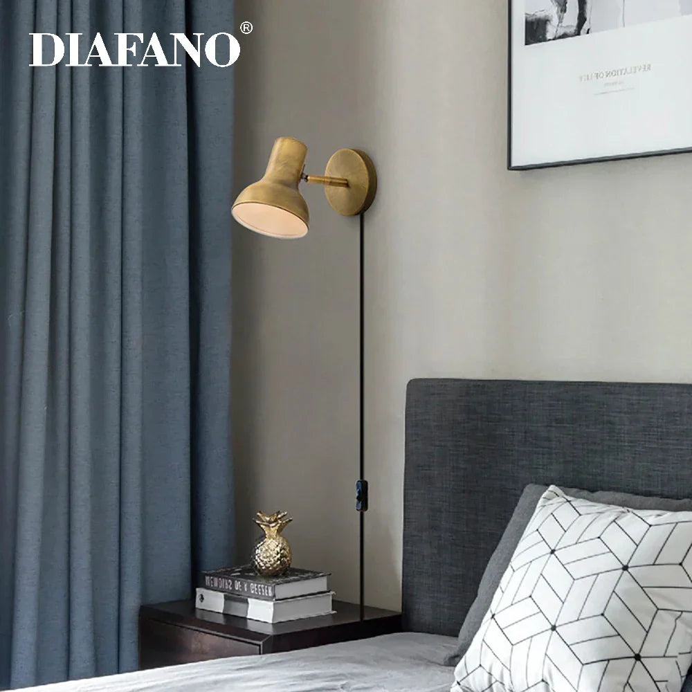 Decorbites™ Gold-Eisen Vintage Wandlampe, moderner amerikanischer Stil, LED-Spiegellicht E27