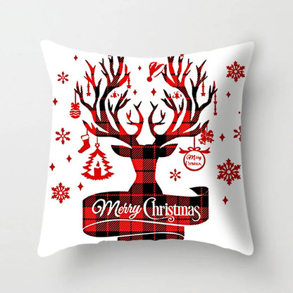 DecorBites™ Christmas Cushion Cover 45x45cm Xmas Pillowcase for Sofa - Happy New Year 2023