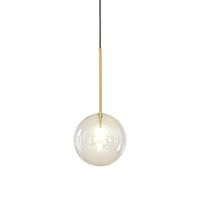 DecorBites™ Clear Glass Globe LED Pendant Chandelier for Dining Room and Living Room